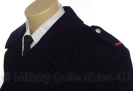 Zwarte leger mantel met dubbele rij zilveren knopen - maat 177/118 - origineel