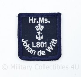 Koninklijke Marine HR MS Johan de Witt L801 - 7 x 6 cm - met klittenband - ongebruikt - origineel