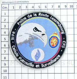 Belgische Politie WPR CPS Police De La Route Luxembourg embleem - met klittenband - diameter 9 cm