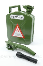 Monzana metalen jerrycan merk Monzana 5 liter met schenktuiten - 9 x 23 x 30 cm - nieuw