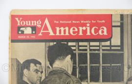 WO2 US Young America The National News Weekly for Youth Magazine tijdschrift - March 22, 1945 - 34,5 x 27 cm - origineel