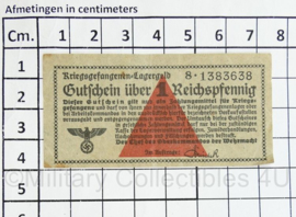 Wo2 Duits Kriegsgefangenen lagergeld 1 Reichspfenning - 7,5 x 4 cm - origineel