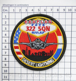 RNLAF 322 Squadron Red Flag 2024 patch - met klittenband - diameter 9 cm