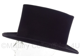 Hoge heren hoed - zwart - Antiek - maat 57 - A.Spaander - origineel