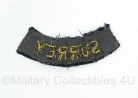 British Army shoulder title ENKEL Surrey - 7,5 x 3 cm - origineel