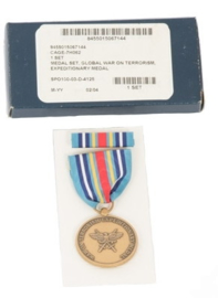 US Army medal set Global War on Terrorism Expeditionary medal  - origineel