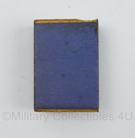 WO2 Duits luciferdoosje van echt hout - Waffen SS Officier Deine Zukunft - 6 x 4 cm