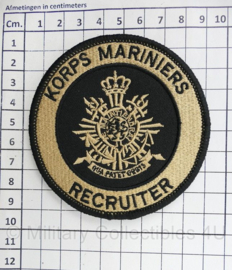 KMARNS Korps Mariniers Recruiter embleem - met klittenband - diameter 9 cm