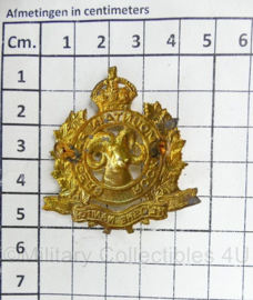 WO2 Canadese cap badge Rocky Mountain Rangers Kloshe Nanitch - Kings Crown - 5 x 4,5 cm - origineel