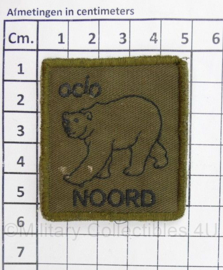 Defensie OCIO NOORD Opleidingscentrum voor Initiële Opleidingen Noord borstembleem - met klittenband - 5 x 5 cm - origineel