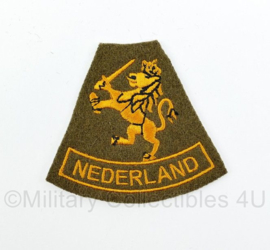 WO2 Nederlandse leger Prinses Irene Brigade Nederland embleem Mouwleeuw - 7,5 x 6,5 cm