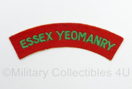 Britse leger Essex Yeomanry shoulder title - 12 x 4 cm - origineel