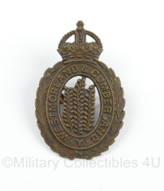 Britse WO2 Britse cap badge WestMorland Cumberland - 5,5 x 3,5 cm - origineel