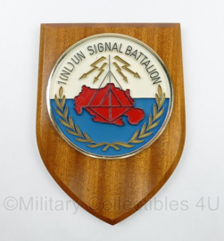 Defensie 1(NL)UN Signal Battalion wandbord - 14 x 1,5 x 19 cm - origineel