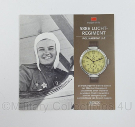 Atlas Pilot Watch Collection WO2 Russisch 588E Lucht Regiment Polikarpov U-2 - dames horloge - NIEUW - replica