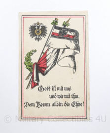 WO1 Duitse Postkarte Gott ist mit Uns - 9 x 14,5 cm - origineel