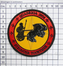 Duitse Quadriga 2024 oefening patch Stronger Together - met klittenband - diameter 9 cm