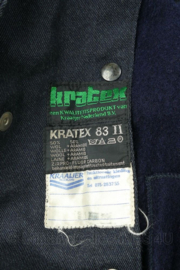 Nederlandse Brandweer Uitrukpak jas donkerblauw met reflectie - maat 50, 52 of 55  - origineel