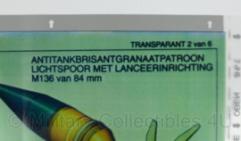 Defensie instructie sheet Antitankbrisantgranaatpatroon lichtspoor met lanceerinrichting - 29,5 x 21 cm - oriigneel