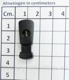 Defensie zwarte koordstopper - 3 x 1,5 cm - origineel
