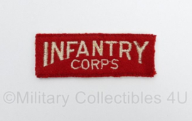 WO2 Canadese leger Infantry Corps shoulder title - 7,5 x 3 cm - origineel