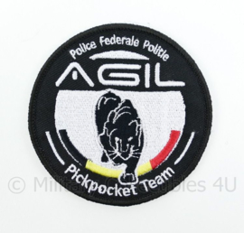 Belgische Politie Police Federale Politie AGIL Pickpocket Team embleem - met klittenband - diameter 9 cm