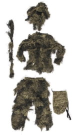 Ghillie Suit 4-delig! - met rifle cover  - Woodland - anti fire