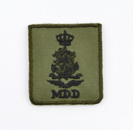 KL Nederlandse leger MDD Maatschappelijke Dienst Defensie borstembleem - met klittenband - 5 x 5 cm - origineel