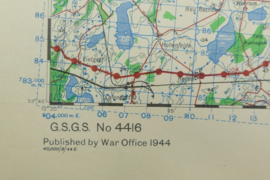 WW2 British War Office map 1944 Central Europe Demmin - 88 x 65 cm - origineel