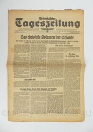 WO2 Duitse krant Tageszeitung nr. 214 13 september 1943 - 47 x 23 cm - origineel
