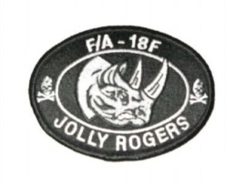 US Army embleem F/A-18E - Jolly Rogers - 6 x 9 cm
