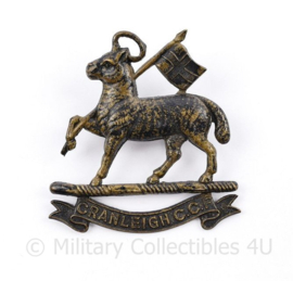 WW2 British cap badge Queens Royal Regiment West Surrey - 6 x 5,5, cm -  origineel