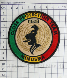 Close Protection Team Minusma embleem met klittenband - diameter 9 cm