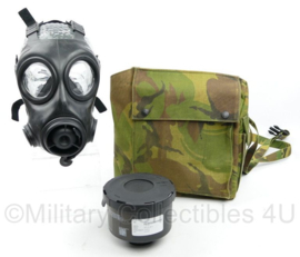 KL Nederlandse leger AMF12 gasmasker set met gevechtsfilter (tht 2029) met woodland tas - maat 3 = klein - origineel