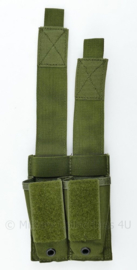 Defensie en Korps Mariniers en US Army groene Molle pouch double magazin Pistol - 15 x 10 x 4 cm - nieuw - origineel