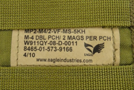 KL Nederlandse leger en US Army M-4 Double mag pouch 2 mags per pouch - Eagle Industries - ongebruikt - 17 x 20 x 1,5 cm - origineel