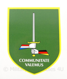 KL Nederlandse leger sticker 1 (Ge/NL) Corps Duits-Nederlandse Korps - Communitate Valemus - 7 x 9 cm - origineel