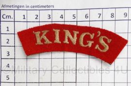 Britse leger King's shoulder title - 9 x 3 cm - origineel