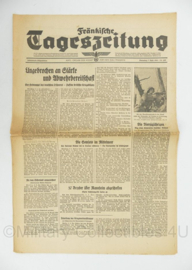 WO2 Duitse krant Tageszeitung nr. 209 7 september 1943 - 47 x 32 cm - origineel