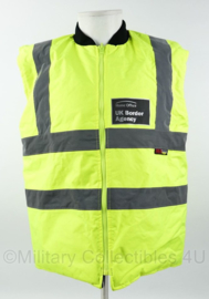 Britse politie parka MET warm ondervest IMMIGRATION  - geel reflecterend - maat Small tm. XL  - origineel