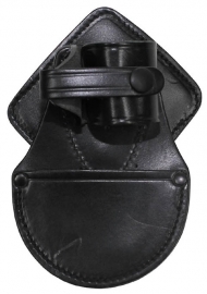 Handboeien tas voor niet-opvouwbare handboeien - zwart leer - origineel politie