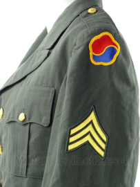 US Army class A Vietnam oorlog Sergeant - Coat, Man's, Army Green 1986 - size 40R = NL maat 50 - origineel