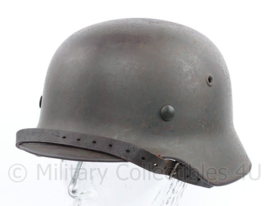 WO2 Duitse M40 Waffen SS Single decal helm ET66 - zeldzaam - met dome stempel - origineel