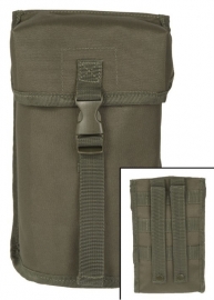 Opbouwtas veldfles snelsluiting - 14 x 9 x 23 cm. - MOLLE GROEN