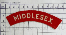 Britse leger Middlesex shoulder title - 12 x 3,5 cm - origineel