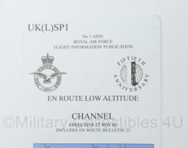 Royal Canadian Air Force Flight Information En Route Low Altitude Channel UK(L)SP1 - 26,5 x 12,5 cm - origineel