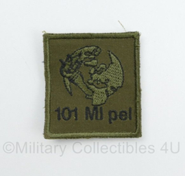 KL Nederlandse leger 101 MI PEL 101 Militaire Inlichtingen Peloton borstembleem - met klittenband - 5 x 5 cm - origineel