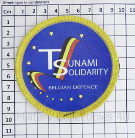 ABL Tsunami Solidarity Belgian Defence  embleem met klittenband - diameter