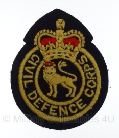 Civil Defence Corps embleem - 8 x 6,6 cm. - origineel