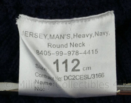 Britse wollen trui - Jersey Man's heavy navy - maat 112 cm - origineel
